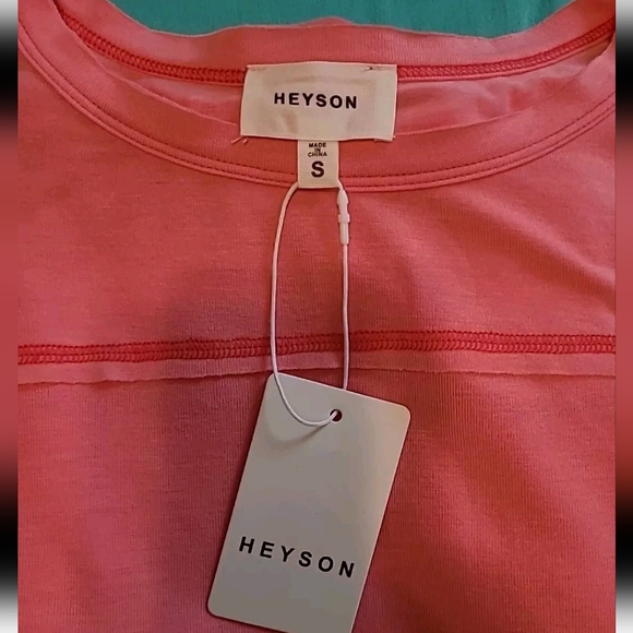 Heyson Oversized Pink T-shirt, Sz M NWT - Picture 5 of 6